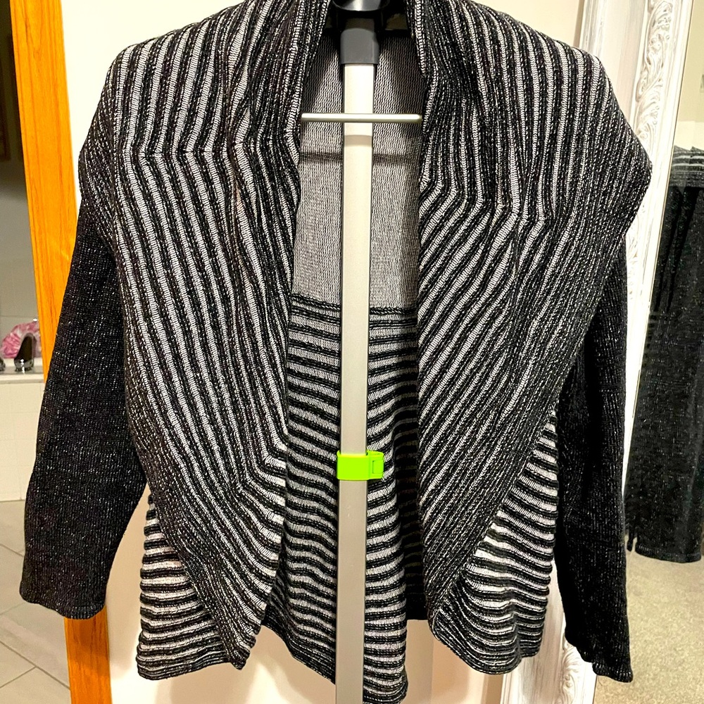 Black Textured Cardigan